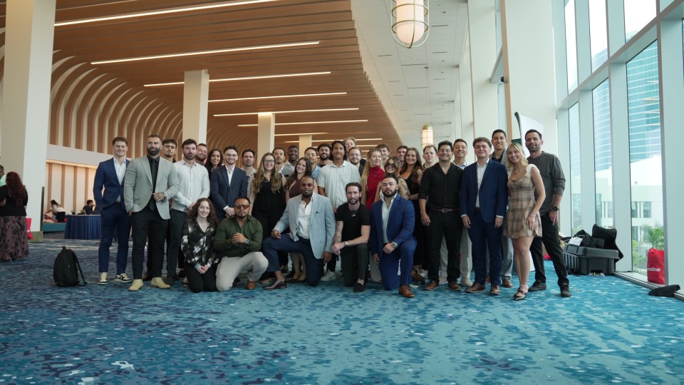Blue Ocean Financial team together at a conference
